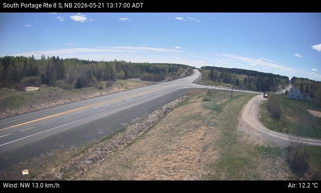 Web Cam image of South Portage (NB Highway 8)