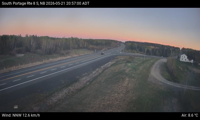 Web Cam image of South Portage (NB Highway 8)