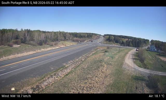 Web Cam image of South Portage (NB Highway 8)