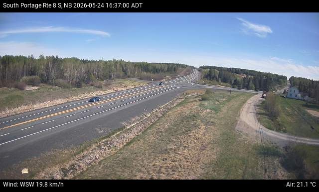Web Cam image of South Portage (NB Highway 8)