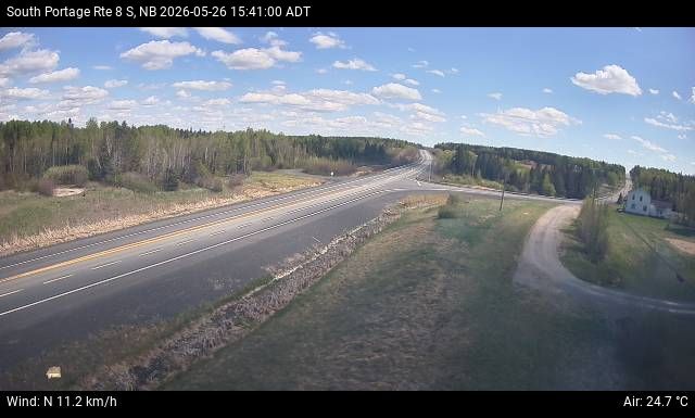 Web Cam image of South Portage (NB Highway 8)