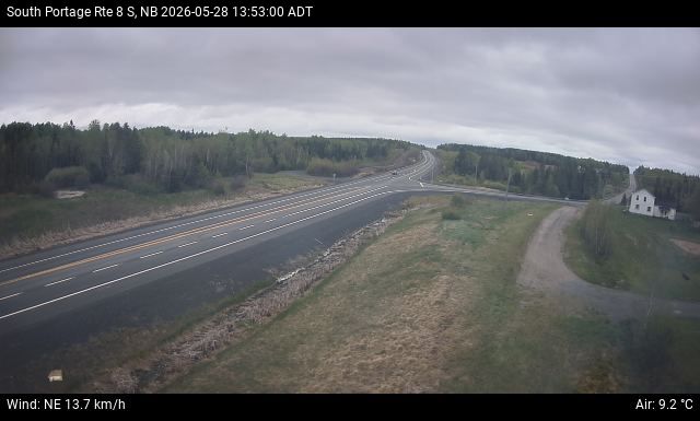 Web Cam image of South Portage (NB Highway 8)