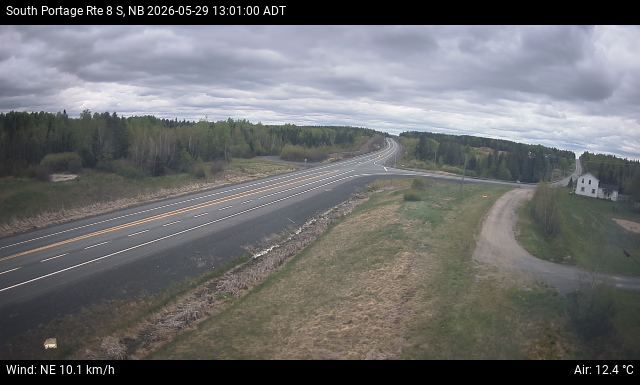 Web Cam image of South Portage (NB Highway 8)