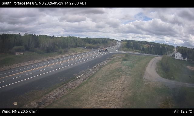 Web Cam image of South Portage (NB Highway 8)
