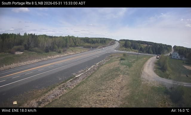 Web Cam image of South Portage (NB Highway 8)