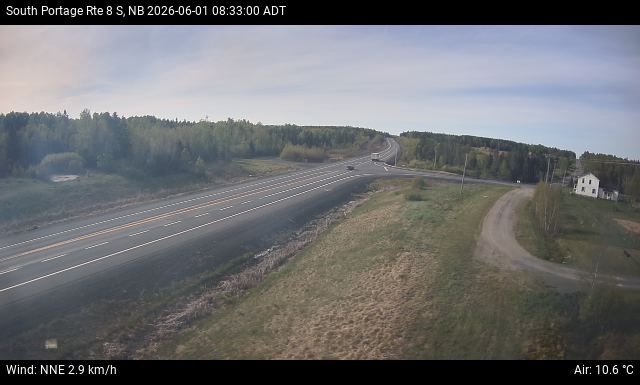 Web Cam image of South Portage (NB Highway 8)