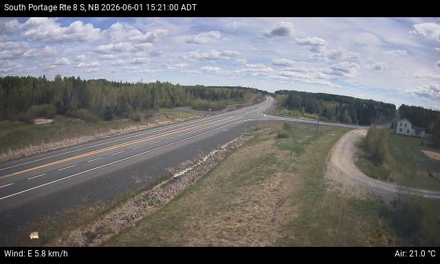 Web Cam image of South Portage (NB Highway 8)