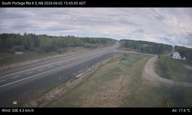 Web Cam image of South Portage (NB Highway 8)