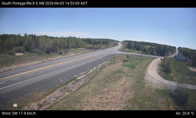 Web Cam image of South Portage (NB Highway 8)