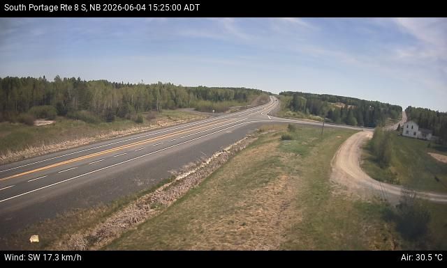 Web Cam image of South Portage (NB Highway 8)