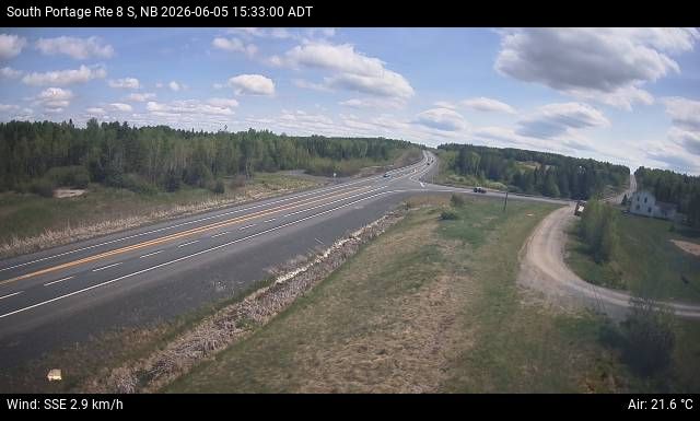Web Cam image of South Portage (NB Highway 8)