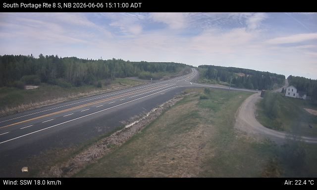 Web Cam image of South Portage (NB Highway 8)