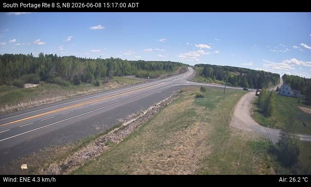 Web Cam image of South Portage (NB Highway 8)