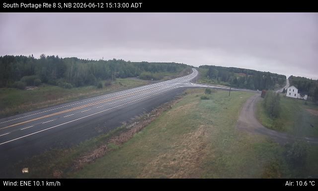 Web Cam image of South Portage (NB Highway 8)