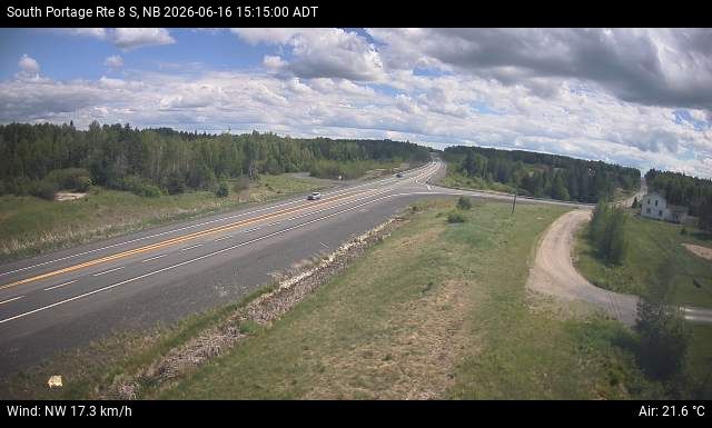 Web Cam image of South Portage (NB Highway 8)