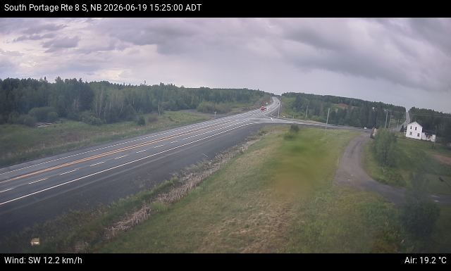 Web Cam image of South Portage (NB Highway 8)