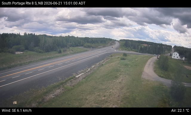 Web Cam image of South Portage (NB Highway 8)