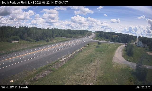 Web Cam image of South Portage (NB Highway 8)