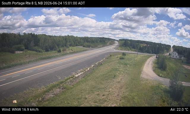 Web Cam image of South Portage (NB Highway 8)