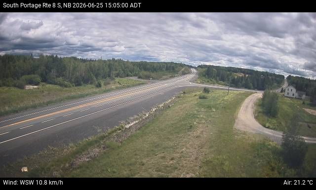Web Cam image of South Portage (NB Highway 8)