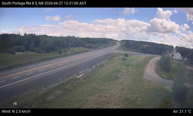Web Cam image of South Portage (NB Highway 8)