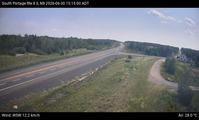 Web Cam image of South Portage (NB Highway 8)