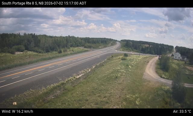 Web Cam image of South Portage (NB Highway 8)