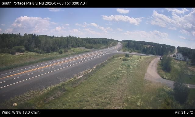 Web Cam image of South Portage (NB Highway 8)