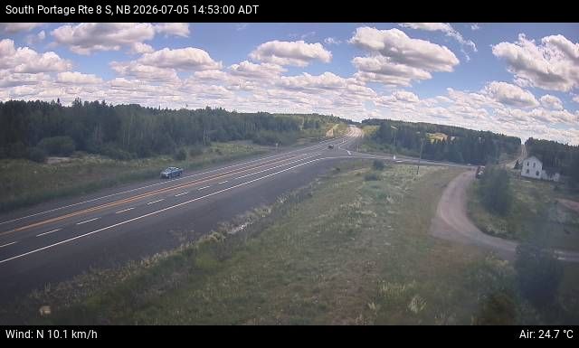 Web Cam image of South Portage (NB Highway 8)
