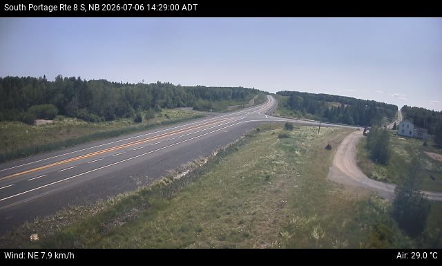 Web Cam image of South Portage (NB Highway 8)
