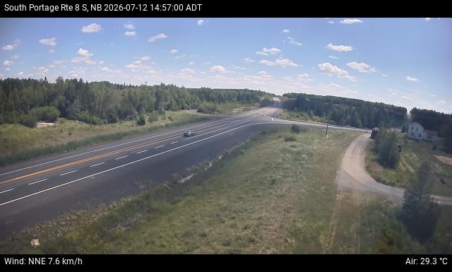 Web Cam image of South Portage (NB Highway 8)
