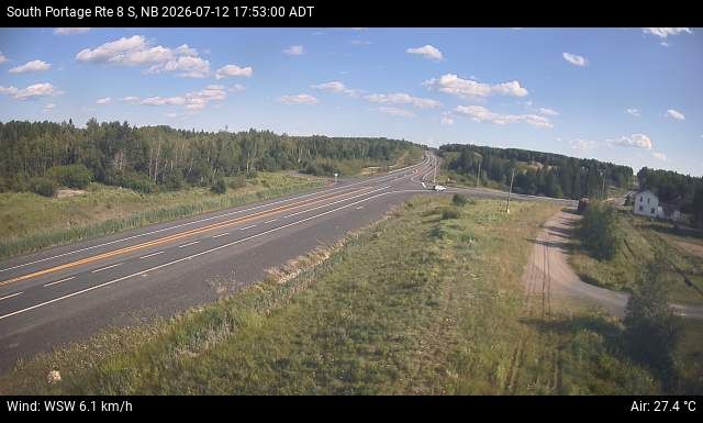 Web Cam image of South Portage (NB Highway 8)