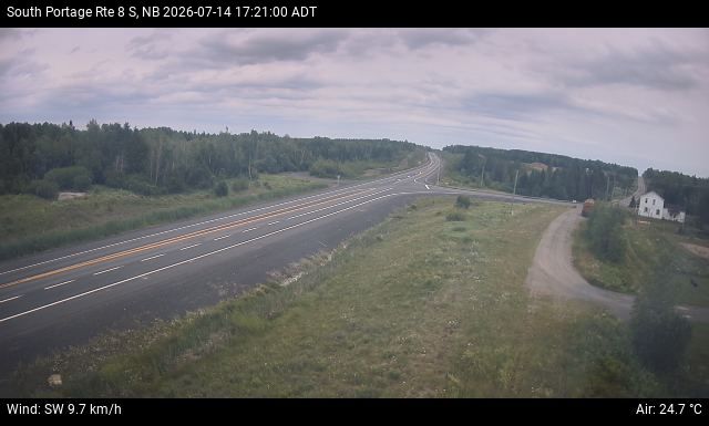 Web Cam image of South Portage (NB Highway 8)