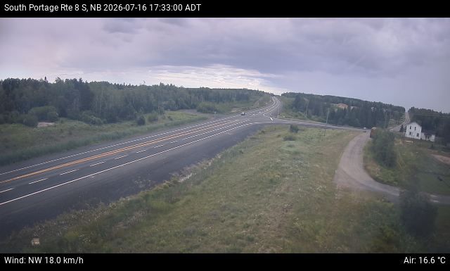Web Cam image of South Portage (NB Highway 8)