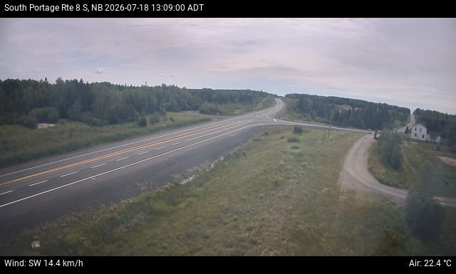 Web Cam image of South Portage (NB Highway 8)