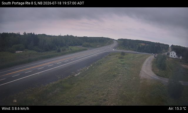 Web Cam image of South Portage (NB Highway 8)