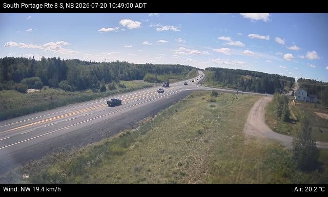 Web Cam image of South Portage (NB Highway 8)