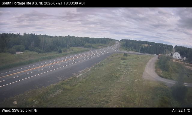 Web Cam image of South Portage (NB Highway 8)