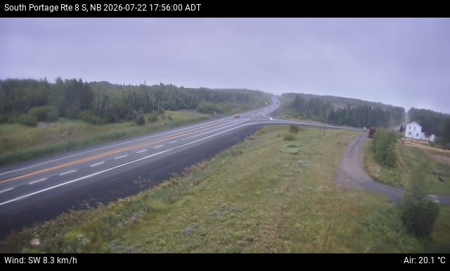 Web Cam image of South Portage (NB Highway 8)