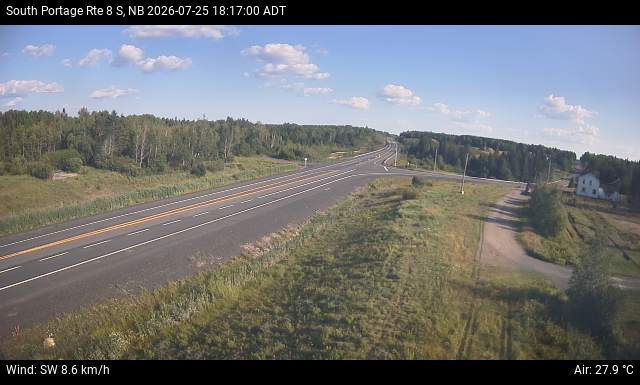 Web Cam image of South Portage (NB Highway 8)