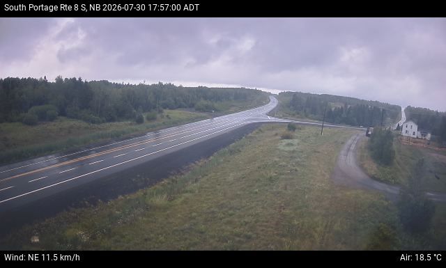 Web Cam image of South Portage (NB Highway 8)