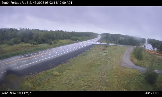 Web Cam image of South Portage (NB Highway 8)