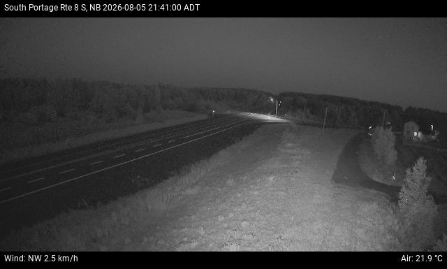 Web Cam image of South Portage (NB Highway 8)