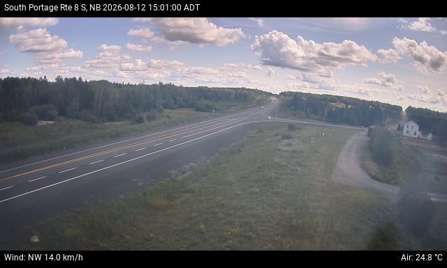 Web Cam image of South Portage (NB Highway 8)