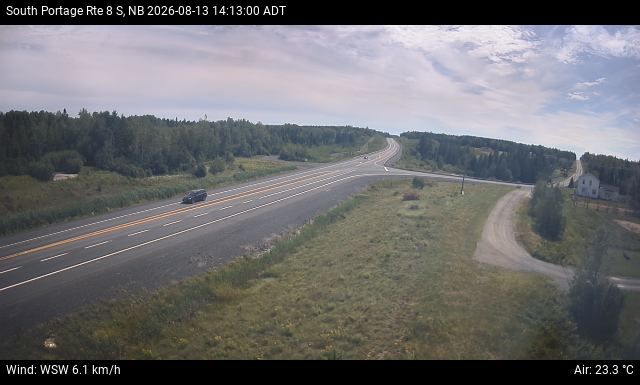 Web Cam image of South Portage (NB Highway 8)