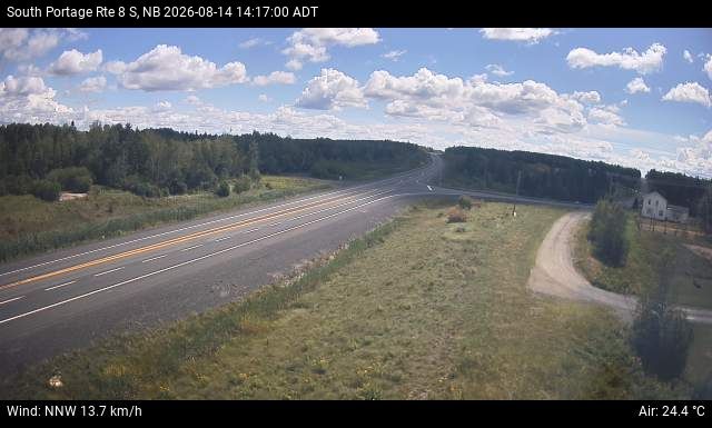 Web Cam image of South Portage (NB Highway 8)