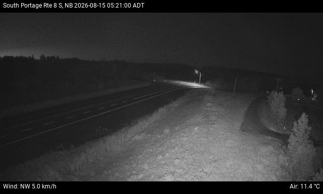 Web Cam image of South Portage (NB Highway 8)