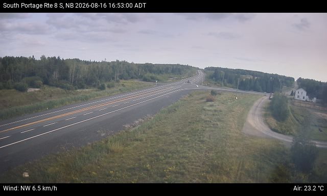 Web Cam image of South Portage (NB Highway 8)