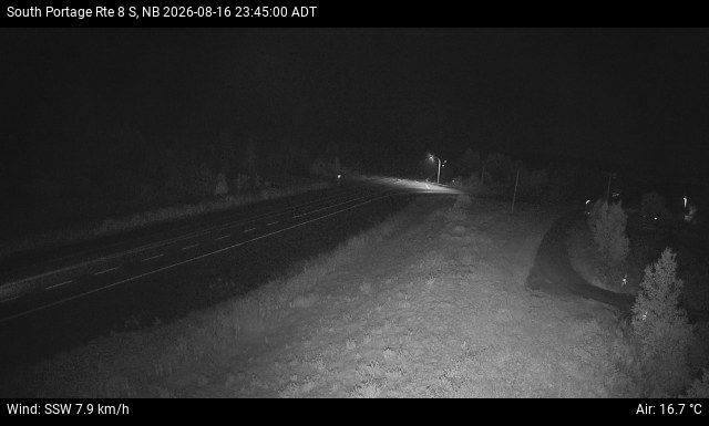 Web Cam image of South Portage (NB Highway 8)