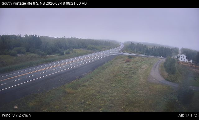Web Cam image of South Portage (NB Highway 8)